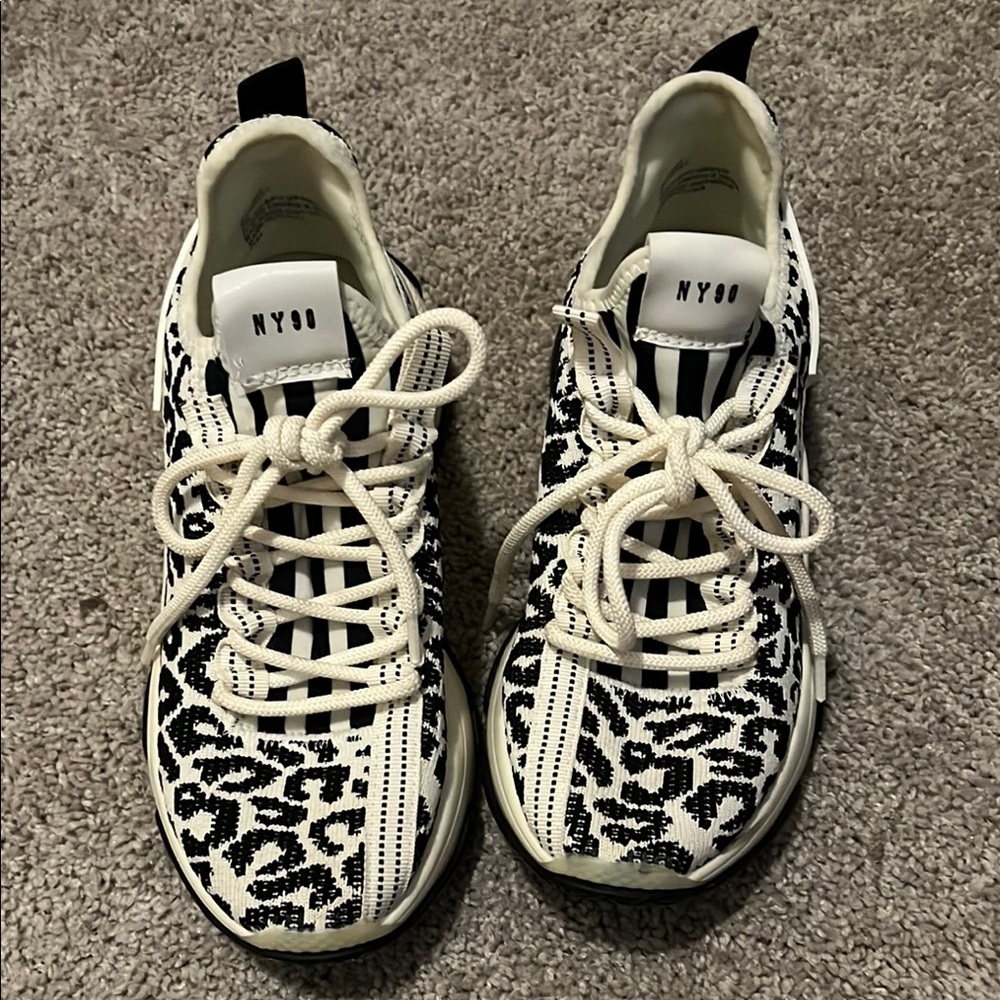 Steve Madden  Black and White Leopard Sneakers